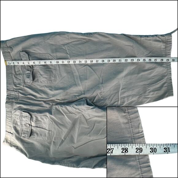 Cato Woman Capri Drawstring Hem Pants Pockets Plus Size 20W 98% Cotton Gray - Picture 15 of 15